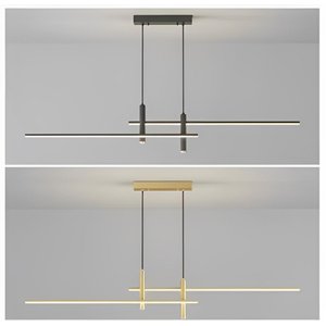 Pendente Slim Moderno Luxo para 2 Mini Dicroicas + 2 Perfis Led Integrado 1,00m - Cobre