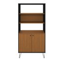 Ver mais imagens de Estante de Livros Industrial 90CMX183CM Alta Metal 2 Portas Marrom