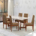 Ver imagem 1 de Conjunto Sala De Jantar 6 Lugares Madeira Eucalipto Safira