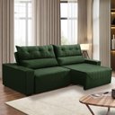 Ver imagem 1 de Sofá Retrátil e Reclinável 5 Lugares 300cm Veludo Antonella Adonai Estofados