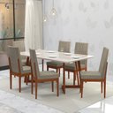 Ver imagem 1 de Conjunto Sala De Jantar 6 Lugares Madeira Eucalipto Safira 
