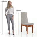 Ver imagem 6 de Conjunto Sala de Jantar 6 Lugares Madeira Eucalipto Safira Marrom/Caramelo/Bege Claro