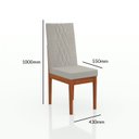 Ver imagem 4 de Conjunto Sala de Jantar 6 Lugares Madeira Eucalipto Safira Marrom/Caramelo/Bege Claro