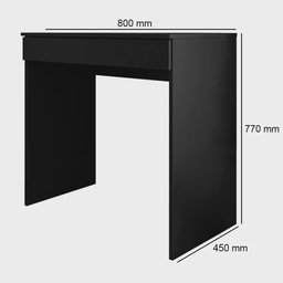 Mesa Para Computador/ Notebook C/ Gaveta Alexa Preto - AJL Móveis - 3