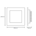Ver imagem 2 de Painel de Led Taschibra Quadrado Lux de Embutir 18W Bivolt Preto 3000K Luz Amarela