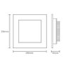 Painel de Led Taschibra Quadrado Lux de Embutir 18W Bivolt Preto 3000K Luz Amarela - 2