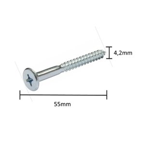 Parafuso Madeira Philips - 4,2x55 - 100 unidades