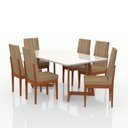 Ver imagem 2 de Conjunto Sala De Jantar 6 Lugares Madeira Eucalipto Safira