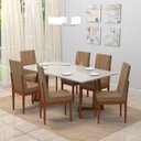 Ver imagem 1 de Conjunto Sala De Jantar 6 Lugares Madeira Eucalipto Safira