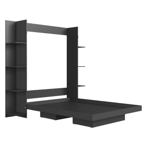 Cama de Casal Articulada com Estante para Colchão 188x138cm Multimóveis Cr40141 Grafite