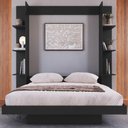 Ver imagem 3 de Cama de Casal Articulada com Estante para Colchão 188x138cm Multimóveis Cr40141 Grafite