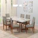 Ver imagem 1 de Conjunto Sala De Jantar 6 Lugares Madeira Eucalipto Safira 