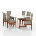 Ver imagem 2 de Conjunto Sala De Jantar 6 Lugares Madeira Eucalipto Safira 