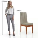 Ver imagem 6 de Conjunto Sala de Jantar Mesa 6 Cadeiras Madeira Maciça Vidro e MDF Safira Marrom