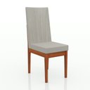 Ver imagem 7 de Conjunto Sala de Jantar Mesa 160x90cm Tampo Vidro/MDF com 6 Cadeiras Safira Marrom/Caramelo/Bege Claro