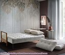 Ver imagem 6 de Sofá Cama Lucerna Cor Cinza com Base Madeira Cor Amendoa e Palha Natural 201 Cm - 68533