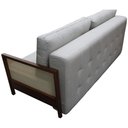 Ver imagem 4 de Sofá Cama Lucerna Cor Cinza com Base Madeira Cor Amendoa e Palha Natural 201 Cm - 68533