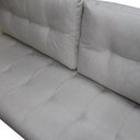 Ver imagem 3 de Sofá Cama Lucerna Cor Cinza com Base Madeira Cor Amendoa e Palha Natural 201 Cm - 68533