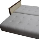 Ver imagem 5 de Sofá Cama Lucerna Cor Cinza com Base Madeira Cor Amendoa e Palha Natural 201 Cm - 68533