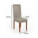 Ver imagem 4 de Conjunto Sala De Jantar Mesa 160X90Cm Tampo Vidro/Mdf Com 6 Cadeiras Safira