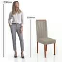 Ver imagem 6 de Conjunto Sala de Jantar Mesa 160x90cm Tampo Vidro/MDF com 6 Cadeiras Safira Marrom/Caramelo/Castor
