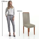 Ver imagem 6 de Conjunto Sala De Jantar Mesa 160X90Cm Tampo Vidro/Mdf Com 6 Cadeiras Safira