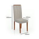 Ver imagem 4 de Conjunto Sala de Jantar 6 Lugares Madeira Eucalipto Ametista Marrom/Caramelo/Bege Claro