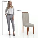 Ver imagem 6 de Conjunto Sala de Jantar 6 Lugares Madeira Eucalipto Ametista Marrom/Caramelo/Bege Claro