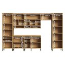 Ver imagem 4 de Cozinha Completa Modulada 100% MDF 7 Peças 14 Portas 6 Gavetas e Vidro 429cm Vicenza Espresso Móveis Cinza/Amêndoa/Chumbo