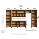 Ver imagem 3 de Cozinha Completa Modulada 100% MDF 7 Peças 14 Portas 6 Gavetas e Vidro 429cm Vicenza Espresso Móveis Cinza/Amêndoa/Chumbo