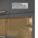 Ver imagem 6 de Cozinha Completa Modulada 100% MDF 7 Peças 14 Portas 6 Gavetas e Vidro 429cm Vicenza Espresso Móveis Cinza/Amêndoa/Chumbo
