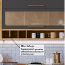 Ver mais imagens de Cozinha Completa Modulada 100% MDF 7 Peças 14 Portas 6 Gavetas e Vidro 429cm Vicenza Espresso Móveis Cinza/Amêndoa/Chumbo