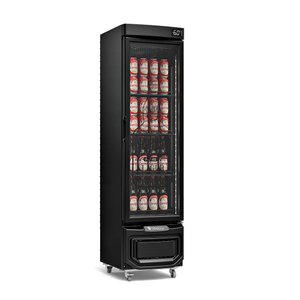 Visa Cooler Expositor Cervejeiro 228L Porta Vidro Duplo Antiembaçante GRB-23EV GW Preta 220V