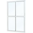 Ver imagem 1 de Porta de Alumínio Correr 210x150cm 2 Folhas Atlântica