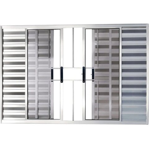 Veneziana de Aluminio 6 Folhas com Grade Linha Premium:1,20 X 1,80/brilhante