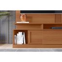 Ver imagem 2 de Estante Home Chicago para Tv até 60 Polegadas 2 Portas Correr Prateleira e Rodízio Jequitibá - Lukal