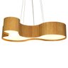 Lustre Pendente Orgânico Semi Cilindrico de Madeira Freijó - 100 cm - 1
