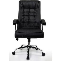 Cadeira de Escritório Presidente Giratória com Molas Ensacadas até 120kg Fox Office Preto - 4