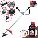 Ver imagem 1 de Roçadeira À Gasolina Anmax Cg430p-tb 43cc 2hp 9.000rpm C/ 5 Opções de Cortes + Óleo Toyama