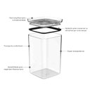 Ver imagem 2 de Pote Hermético Organizador 3,5 L Linha Block Natural ou
