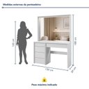 Ver imagem 5 de Penteadeira 5 Gavetas Prime 100% Mdf com Espelho