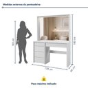 Ver imagem 4 de Penteadeira 5 Gavetas Prime 100% MDF com Espelho