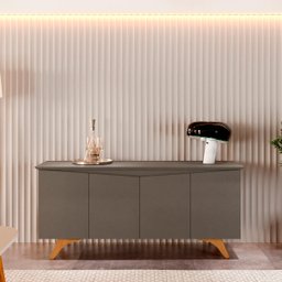 Buffet para Sala de Jantar 4 Portas Tampo Chanfrado Austria:Platinum - 3