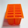Forma de Picolé 12 Sorvetes Picoleteira Paleta Palito Laranja - 4