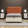 Cabeceira com Base Cama Box Baú Casal 138x188cm Hit ID5 Corano Bege/Couríssimo Camel - Mpozenato - 2