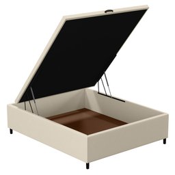 Cabeceira com Base Cama Box Baú Casal 138x188cm Hit ID5 Corano Bege/Couríssimo Camel - Mpozenato - 3