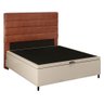 Cabeceira com Base Cama Box Baú Casal 138x188cm Hit ID5 Corano Bege/Couríssimo Camel - Mpozenato - 1