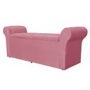 Ver imagem 1 de Calçadeira Recamier Baú Cancun Solteiro 90cm Suede Cores - DS Estofados - Rosa