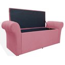Ver imagem 3 de Calçadeira Recamier Baú Cancun Solteiro 90cm Suede Cores - DS Estofados - Rosa