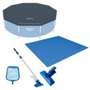 Ver imagem 1 de Kit com Capa 305 cm Estrutural + Forro e Kit limpeza Bestway